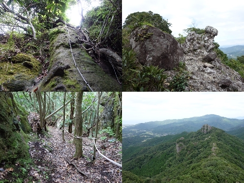 中嶽から磯間嶽への登山道