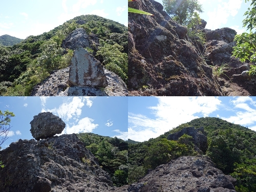 岩場の登山道