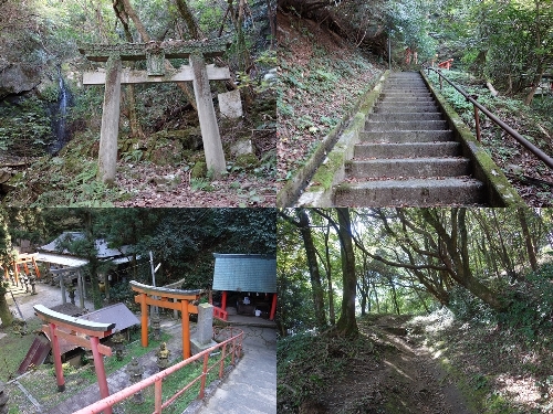 扇滝付近からの登山道